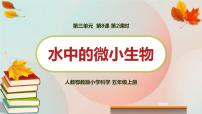 小学科学人教鄂教版 (2017)五年级上册第三单元 显微镜下的生物世界8 水中的微小生物多媒体教学课件ppt