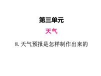 科学三年级上册8.天气预报是怎样制作出来的背景图课件ppt