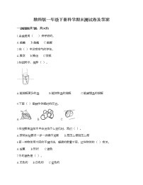 教科版一年级下册科学期末测试卷及答案5