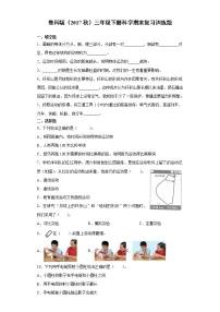 教科版 三年级下册科学期末复习训练题（含答案）