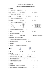 教科版 (2017)一年级下册我们周围的物体综合与测试测试题