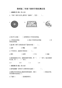 教科版二年级下册科学期末测试卷 (7)