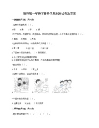 教科版一年级下册科学期末测试卷及答案18