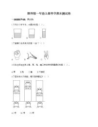 教科版一年级上册科学期末测试卷附答案（模拟题）