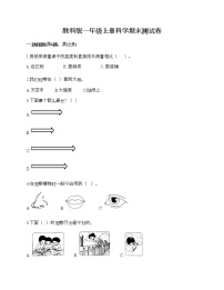 教科版一年级上册科学期末测试卷附答案AB卷