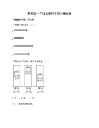 教科版一年级上册科学期末测试卷附答案（综合卷）