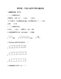 教科版一年级上册科学期末测试卷（实用）