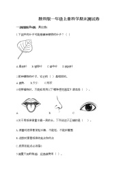 教科版一年级上册科学期末测试卷附答案（基础题）