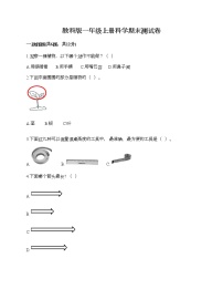 教科版一年级上册科学期末测试卷带精品答案