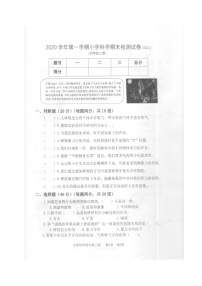 浙江省温州市龙湾区科学四年级上学期期末试题 2020-2021学年