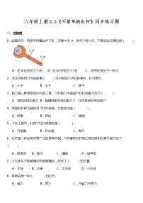 教科版 (2017)六年级上册3.不简单的杠杆巩固练习