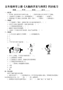 苏教版 (2017)五年级上册20 大脑的开发与利用同步练习题
