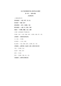苏教版小学科学四年级上册全册知识点整理(素材)学案