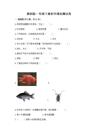 教科版一年级下册科学期末测试卷附答案AB卷含答案（精练）