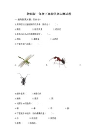 教科版一年级下册科学期末测试卷带答案（突破训练）含答案（能力提升）