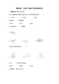 教科版一年级下册科学期末测试卷附答案（基础题）带答案（突破训练）