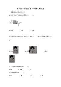 教科版一年级下册科学期末测试卷带答案（预热题）含答案（基础题）