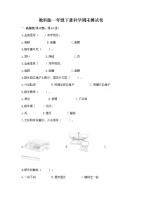 教科版一年级下册科学期末测试卷附答案（模拟题）带答案（巩固）