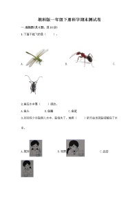 教科版一年级下册科学期末测试卷（名师推荐）