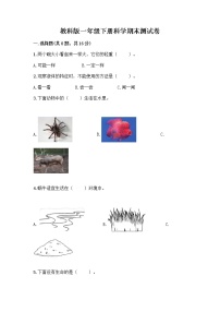 教科版一年级下册科学期末测试卷附精品答案