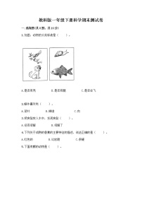 教科版一年级下册科学期末测试卷有答案解析