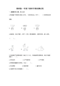 教科版一年级下册科学期末测试卷带精品答案