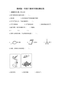 教科版一年级下册科学期末测试卷及一套完整答案