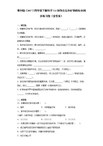 小学科学教科版 (2017)四年级下册4.制作岩石和矿物标本课时练习