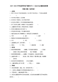小学科学教科版 (2017)四年级下册1.岩石与土壤的故事同步训练题