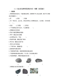 小学科学教科版 (2017)四年级下册2.认识几种常见的岩石综合训练题