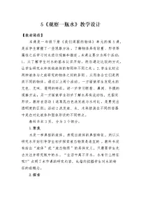 小学科学教科版 (2017)一年级下册5.观察一瓶水教学设计