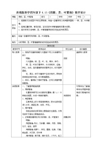 小学科学苏教版 (2017)四年级下册13 用根、茎、叶繁殖表格教学设计及反思