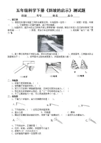 苏教版 (2017)五年级下册16 斜坡的启示达标测试