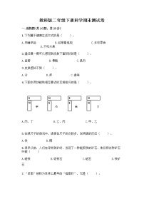 教科版三年级下科学期末测试卷附答案（综合题）