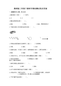 教科版三年级下册科学期末测试卷精品（能力提升）