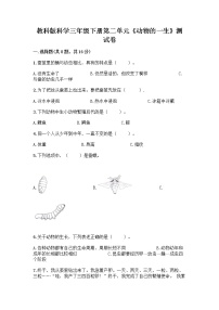 小学科学教科版 (2017)三年级下册8.动物的一生练习
