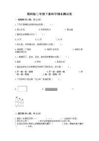 教科版三年级下册科学期末测试卷（B卷）word版