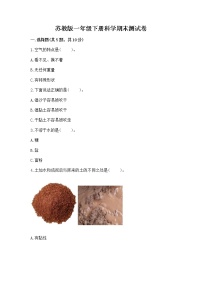 苏教版一年级下册科学期末测试卷【实验班】