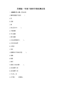 苏教版一年级下册科学期末测试卷加答案（典优）