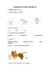 教科版四年级上册科学期末测试卷及答案【名校卷】