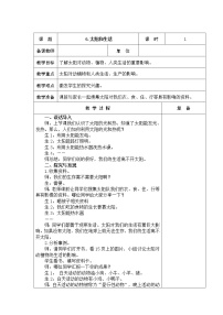 青岛版 (五四制2017)二年级上册6 太阳和生活教案