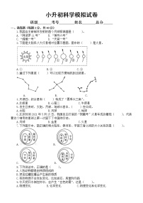 小学科学教科版小升初模拟试卷（2022新版）4（附参考答案）