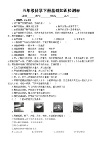 小学科学教科版五年级下册期末基础知识检测卷（二）（2022新版）（附参考答案）