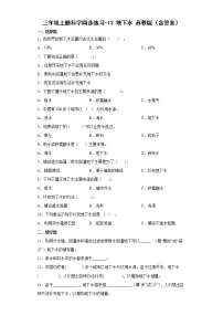 三年级上册13 地下水课时作业