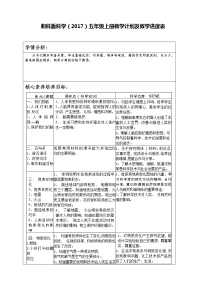 湘科版科学（2017）五年级上册教学计划及教学进度表