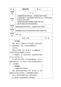 小学科学青岛版 (五四制2017)四年级上册4 哺乳动物教案