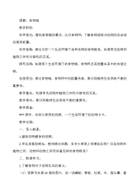 小学科学人教鄂教版 (2017)六年级上册6 食物链教案设计