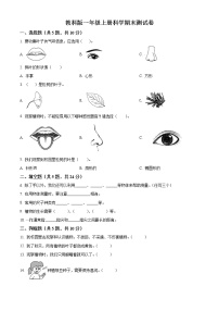 科学一年级上学期期末试题4（教科版，含答案）