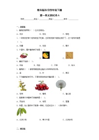 教科版科学四年级下册第一单元测试卷A