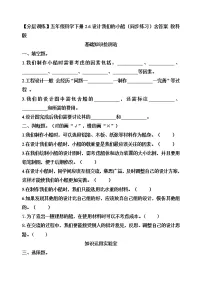 小学科学教科版 (2017)五年级下册6.设计我们的小船精品达标测试